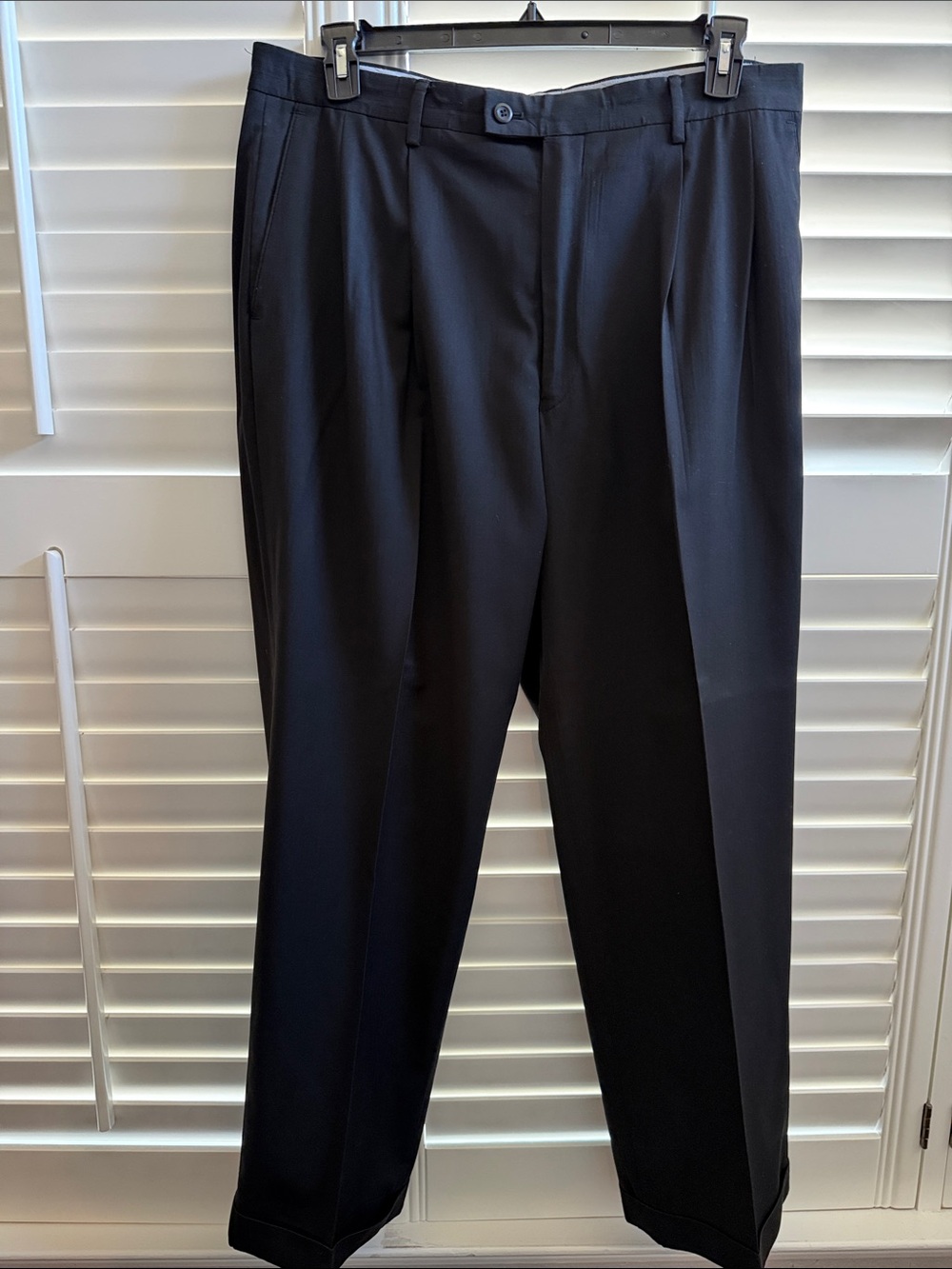 Louis Raphael Men's Black Dress Trousers
